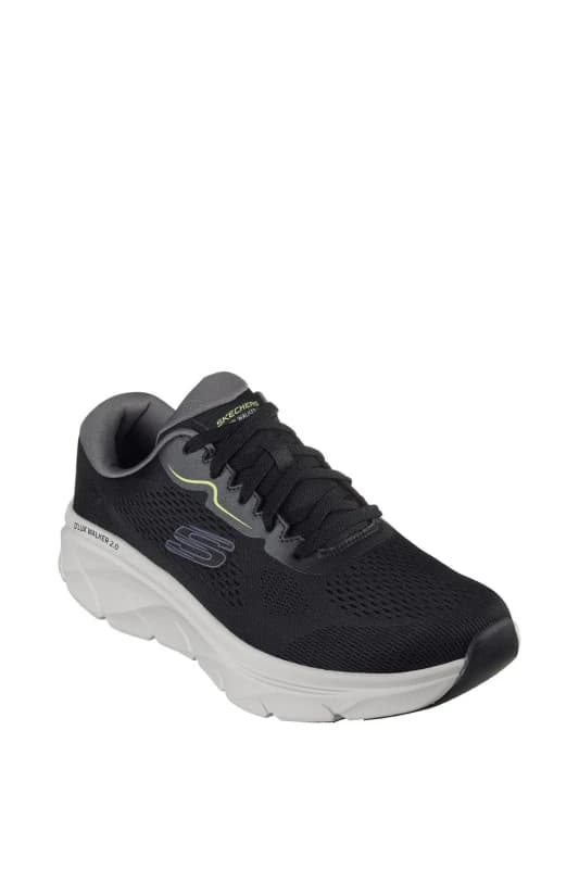 Skechers Mens D'Lux Walker Memory Foam 2.0 Trainers UK Size 6 (EU 39.5) Black Lime SKE2300-BKLM-6