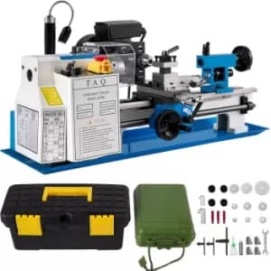 VEVOR Mini Metal Lathe 550W Variable Speed Metal Lathe 50 to 2500Rpm Digital Milling Metal Lathe 7x14" for Areas Such as Mini Precision Parts