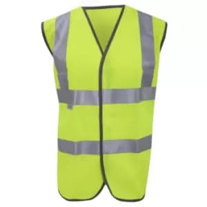 Result Hi-Vis Vest Jacket / Mens Workwear (2XL) (Hi-Vis Yellow)