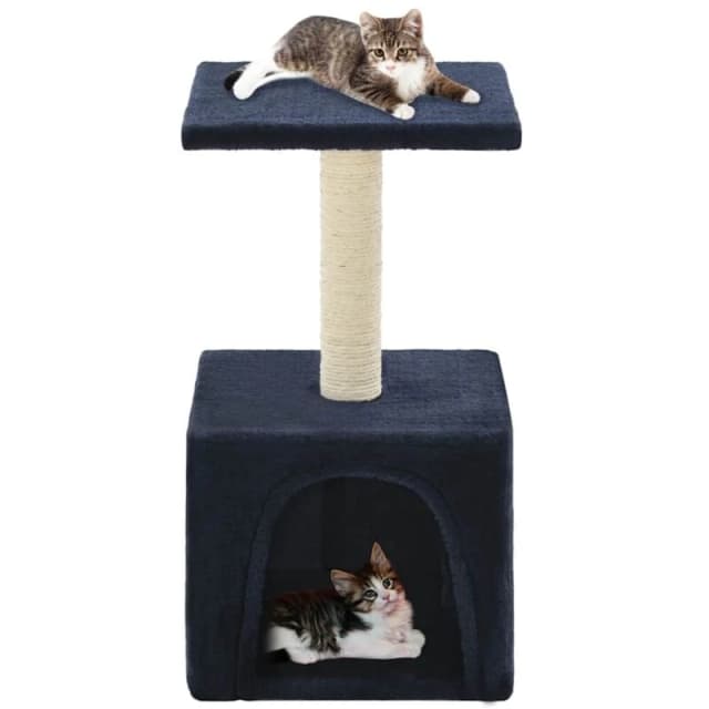 Cat Tree with Sisal Scratching Post 55cm Dark Blue