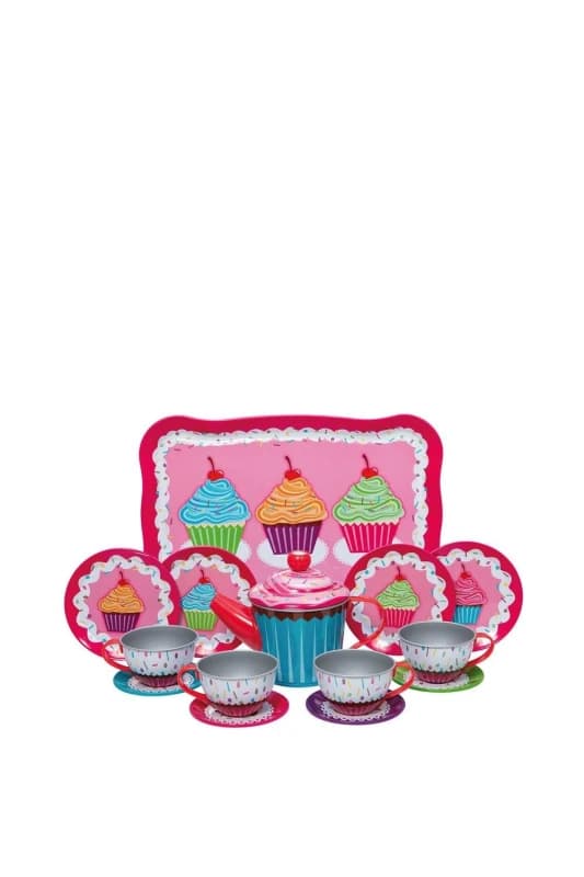 Schylling Cupcake Tin Tea Set Pink
