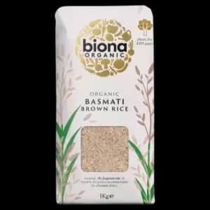 Biona Organic Basmati Brown Rice 1kg Bag