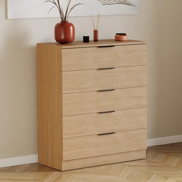 Lassic Trega 5 Drawer Chest of Drawers Pine unisex 5 Drawer