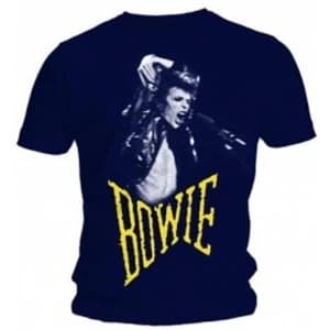 David Bowie Scream Mens Navy T Shirt: Large