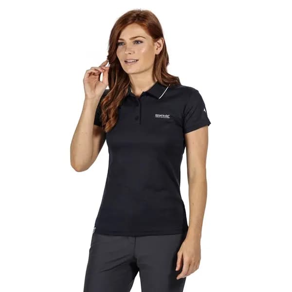 Regatta Womens Maverick V Quick Drying Wicking Polo Shirt 10 - Bust 34' (86cm) NAVY REG301-540-10