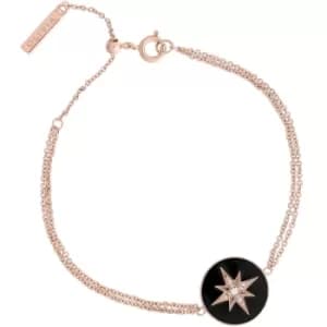 Olivia Burton North Star Black and Rose Gold Bracelet