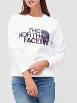 The North Face Standard Crew Sweat Top - White/Print, White/Print Size M Women