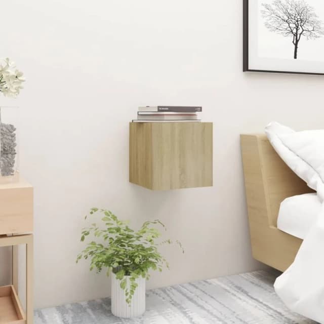 VIDAXL Bedside Cabinet Sonoma Oak 30.5x30x30cm Engineered Wood Vidaxl 8720286579763