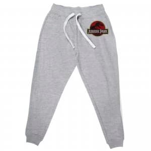 Jurassic Park Embroidered Unisex Joggers - Grey - L