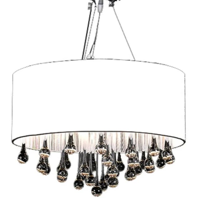 VIDAXL Chandelier with 85 Crystals White Vidaxl 8718475807315