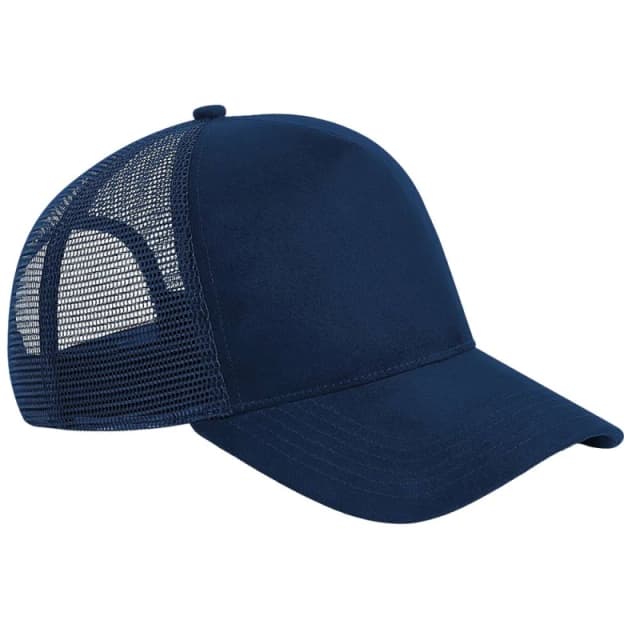 Beechfield Beechfield Men Faux Suede Snapback Trucker Cap in Navy Navy One Size Male 5063470399499