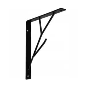 GTV Shelf Support Wall Mounted Brace 20 x 17cm Black Colour, Pack of 2