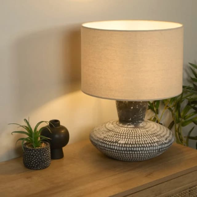 SO'HOME Embossed Table Lamp in Black ONE SIZE