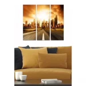 MDFFTR1012 Multicolor Decorative MDF Painting (3 Pieces)