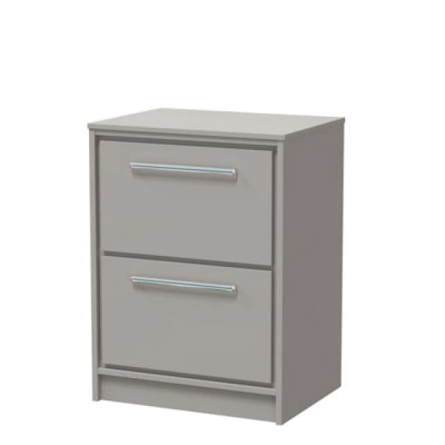 Balterley 600mm Floor Standing 2-Drawer Vanity with Worktop - Pebble Grey Grey Unisex