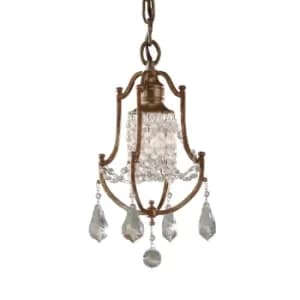 Valentina 1 Light Ceiling Mini Pendant Bronze, E27