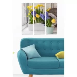 MDF6499218 Multicolor Decorative MDF Painting (3 Pieces)