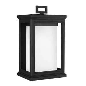 1 Light Outdoor Medium Wall Lantern Light Black IP44, E27