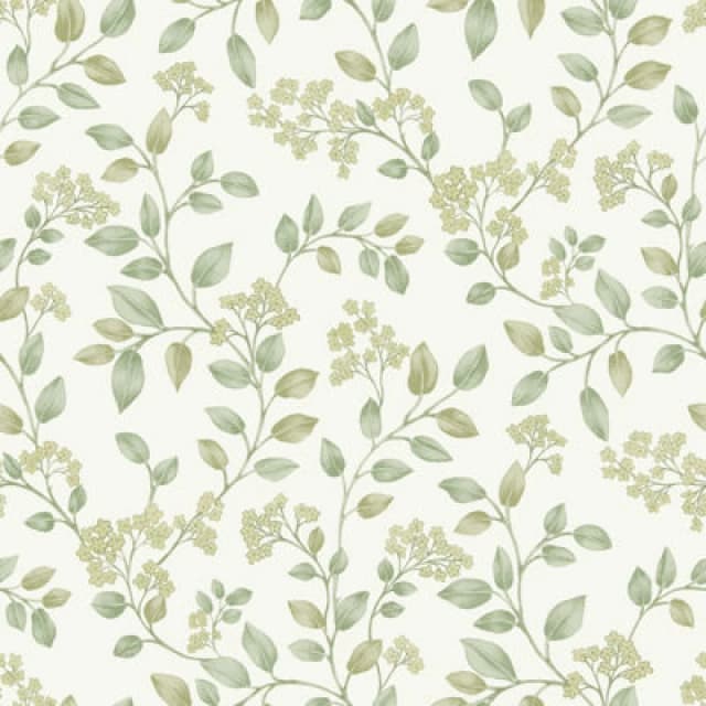 GRANDECO Blossom Trail White Wallpaper Textured Floral Paste The Wall Vinyl - Grandeco WL-IC3014