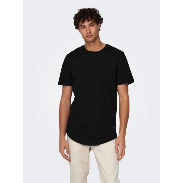 ONLY and SONS Matt Life Longy Tee T-Shirt Black M Men
