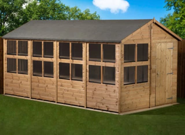 Empire Sheds Empire Apex Potting Shed 6X18 Single Door