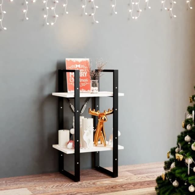 VIDAXL Vidaxl - 2-Tier Book Cabinet White 40x30x70cm Solid Pine Wood 8720286567036