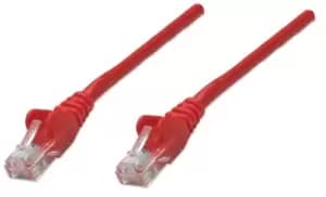 Network Patch Cable - Cat5e - 10m - Red - CCA - U/UTP - PVC - RJ45 - Gold Plated Contacts - Snagless - Booted - Polybag - 10 m - Cat5e - U/UTP (UTP) -