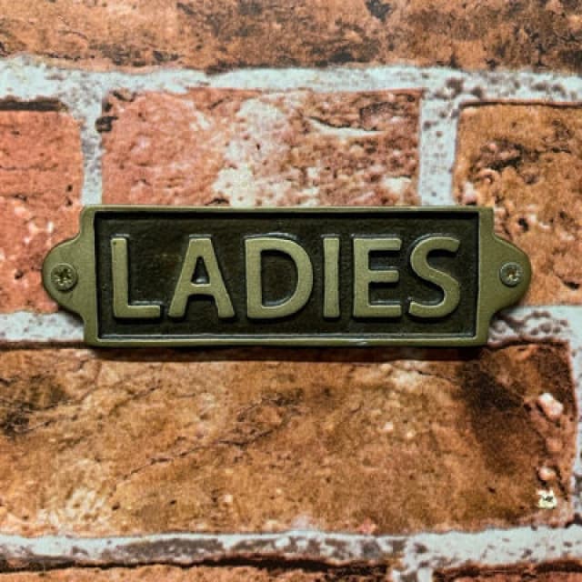 Minster "ladies" - Wall Sign - Metal - L1 X W15 X H6cm - Black