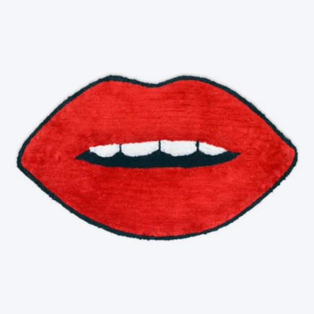 Mooky Mats Lips Shaped Bath Mat - Non-Slip Fun Bathroom Rug Red unisex