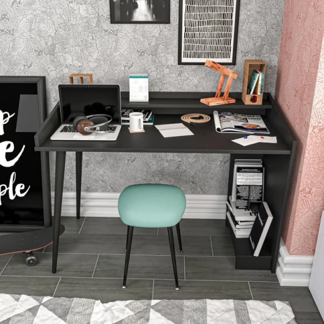 Decorotika Vanessa Study Desk in Black Unisex