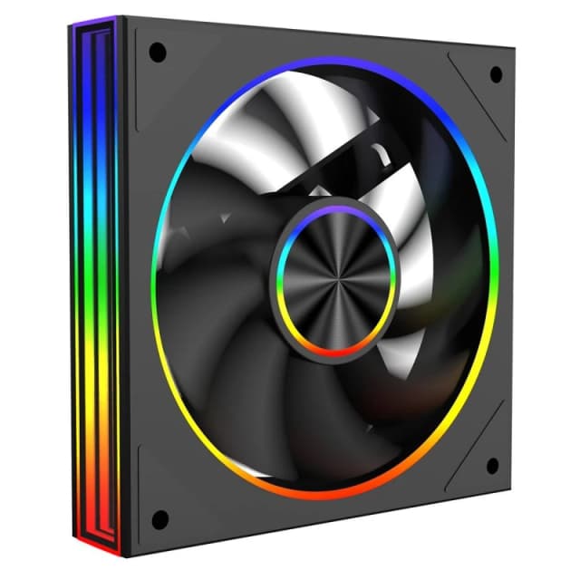 CiT Saturn 120mm ARGB Black 4pin PWM PC Cooling Infinity Fan Black unisex One Size