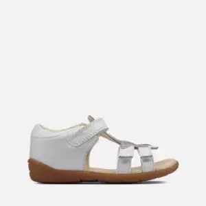 Clarks Toddler Zora Summer Sandals - White Leather - UK 4.5 Toddler