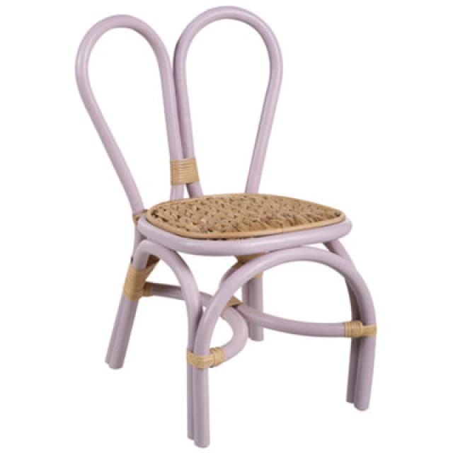 Beliani Kids Chair Desimi Rattan Violet