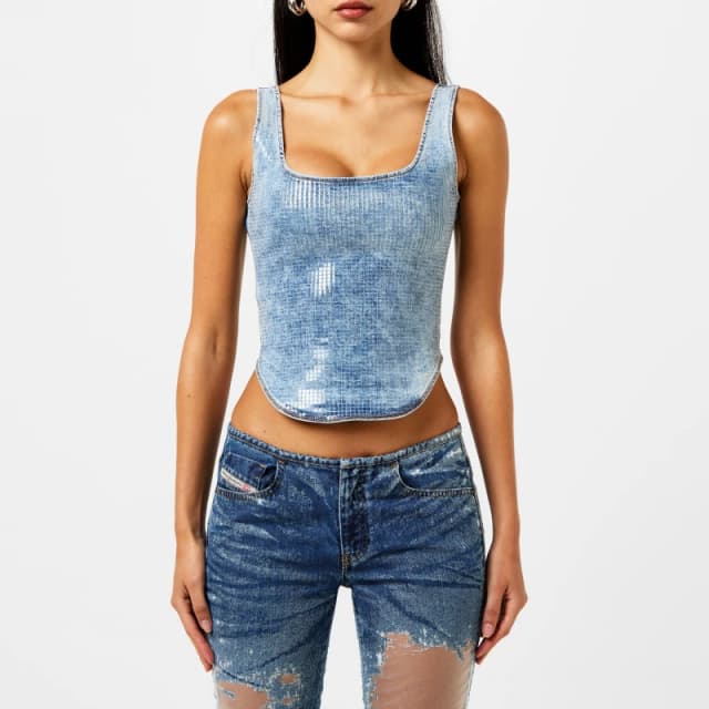 Diesel De-Shi-S Crop Top Blue female 6