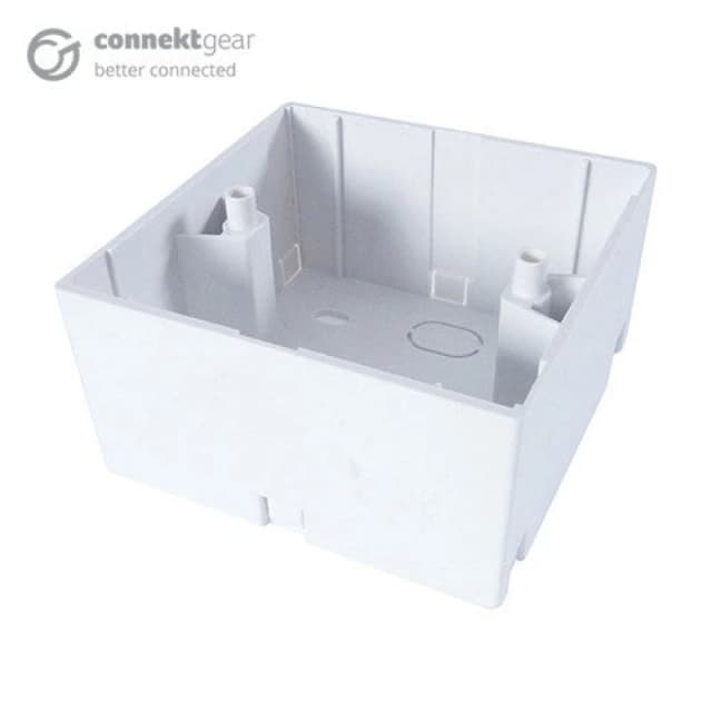 CONNEkT Gear connektgear AV Single Back Box - 2 Module 45mm Deep - White 20-0004
