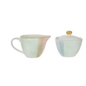 Colour of Paradise Sugar Pot and Creamer