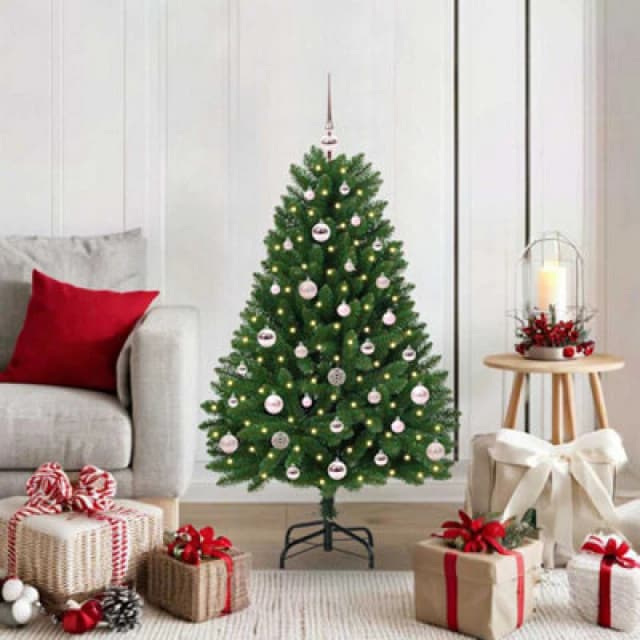 Vidaxl Artificial Christmas Tree With Stand Green 120 Cm Pvc And Metal