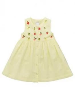 Mamas & Papas Embroidered Yoke Dress Baby Girls