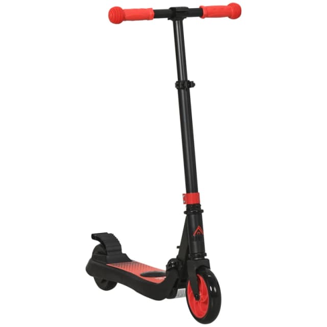HOMCOM Folding Electric Scooter with Rear Wheel Brake Red