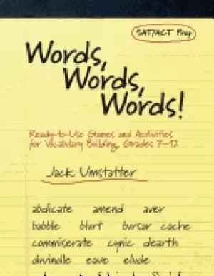 words words words ready to use games and activities for vocabulary building
