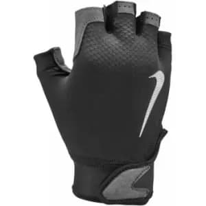 Nike Mens Ultimate Heavyweight Fitness Fingerless Gloves (S) (Black/White/Grey)