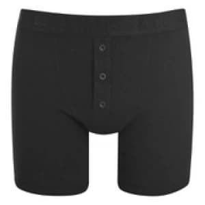 Levis Mens Long Button Boxers - Black