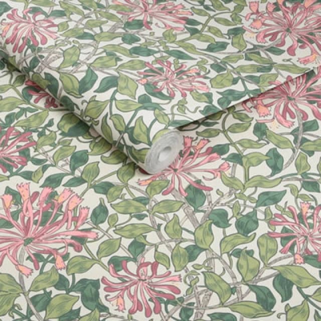 William Morris At Home Honeysuckle Blossom Wallpaper