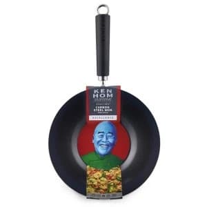 Ken Hom Excellence Non-Stick Wok, Carbon Steel Black 27 cm