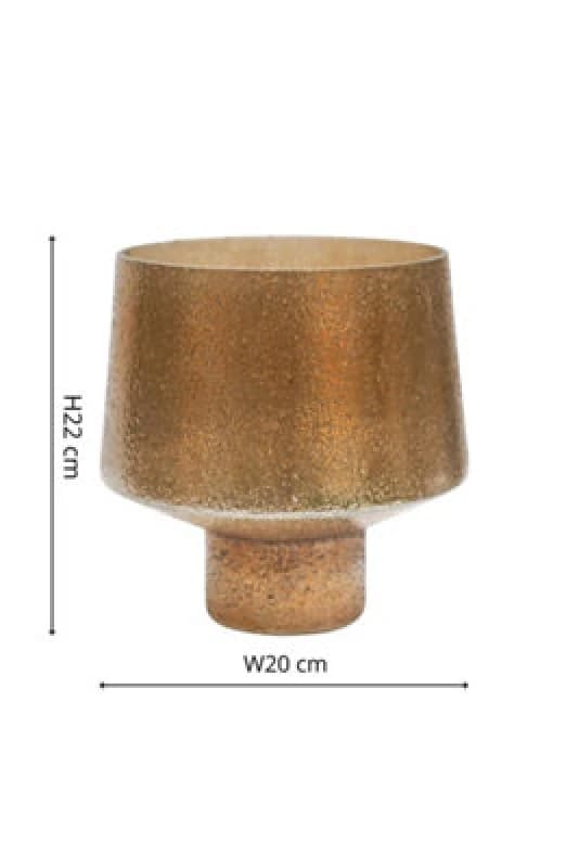 Ivyline Opulent Curved Metallic Gold Planter H22Cm W20Cm