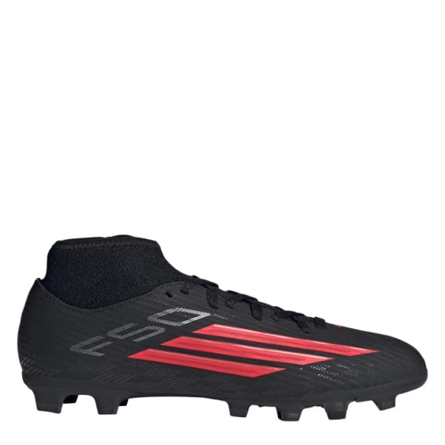 adidas Kids F50 Club Mid Cut F50 Firm Ground Football Boots Black/Red male C10 (28)