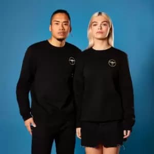 Embroidered USS Enterprise Badge Star Trek Sweatshirt - Black - L - Black