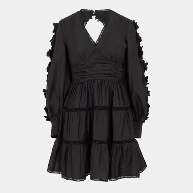 French Connection Womens Aubrey Lace Mini Dress Black female 8 (XS)