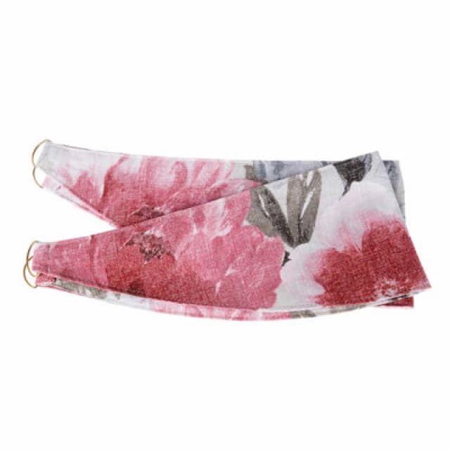 Homescapes Sofia Floral Tie Back Pair Pink