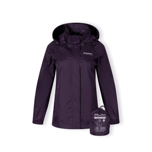 Minoti Women packaway waterproof jacket purple 36-48 Purple female 8 (XS)
